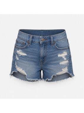 Women's American Eagle Blue Distressed Jean Shorts Size 6
257
